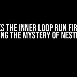 Does the Inner Loop Run First? Unraveling the Mystery of Nested Loops!