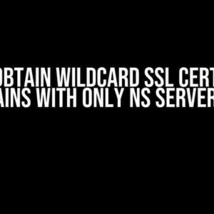 How to Obtain Wildcard SSL Certificates for Domains with Only NS Server Access?