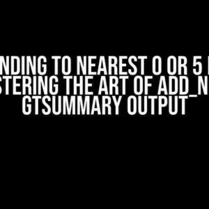 Rounding to Nearest 0 or 5 in N: Mastering the Art of add_n() in gtsummary Output