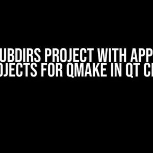 Setup Subdirs Project with App and Lib Subprojects for QMake in Qt Creator